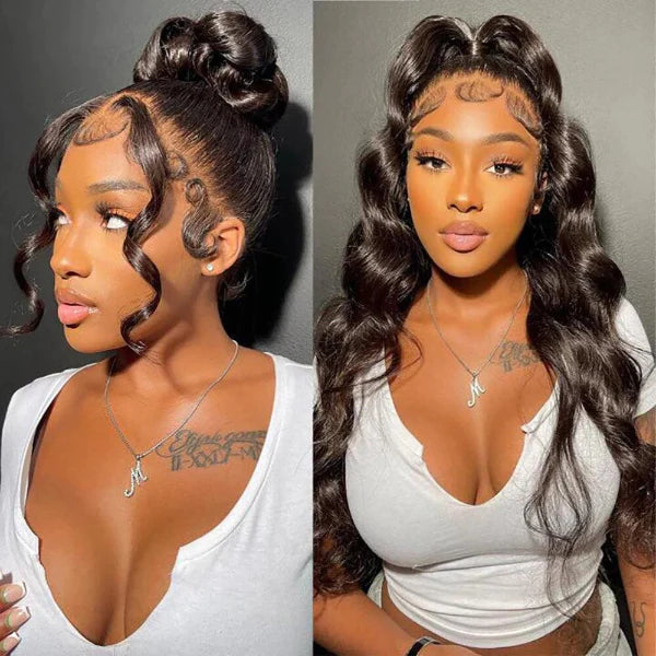 Eloisha Drawstring Cap 360 Transparent HD Lace Loose Body Wave Wig Human Hair