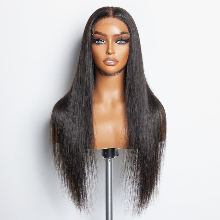 Eloisha Glueless Wig Straight 7x6 Closure HD Lace 100% Human Hair Wig Ready to Go 24"