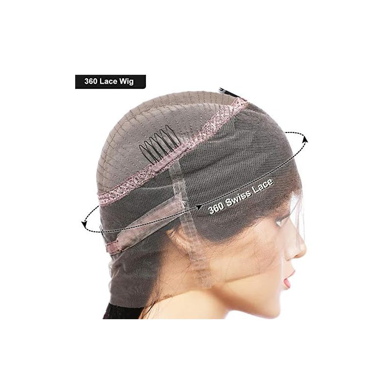 Eloisha Drawstring Cap 360 Transparent HD Lace Loose Body Wave Wig Human Hair