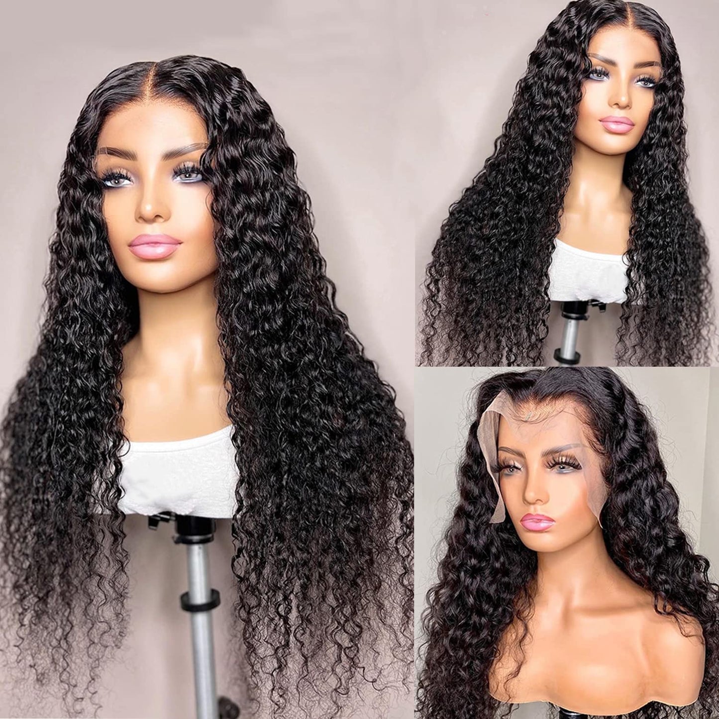 Eloisha Skinline 13x6 Lace front Wig Glueless HD Lace Wig Human Hair Water Wave