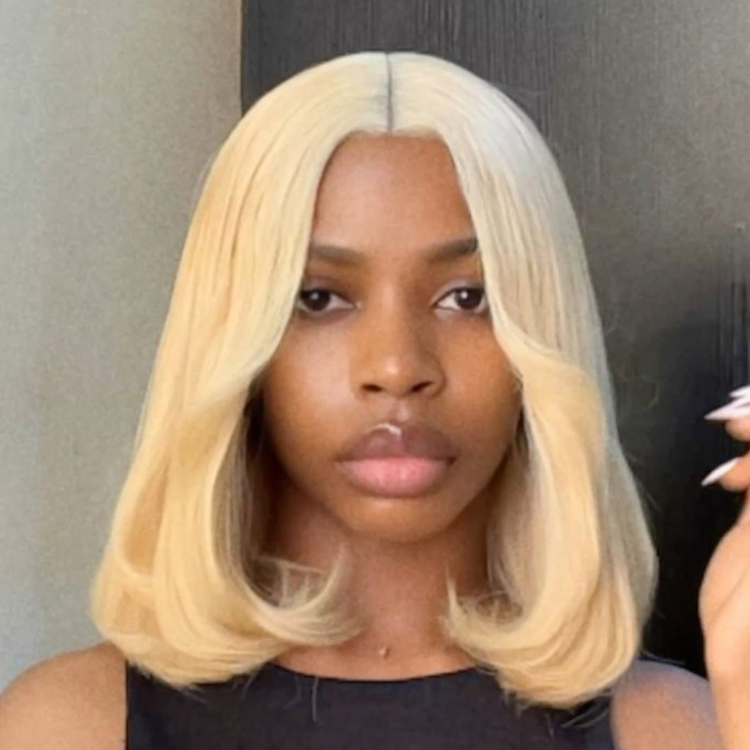 Eloisha 613 Blonde Straight BOB 13X6 Skinlike Real HD Lace Frontal Wig 200% Density