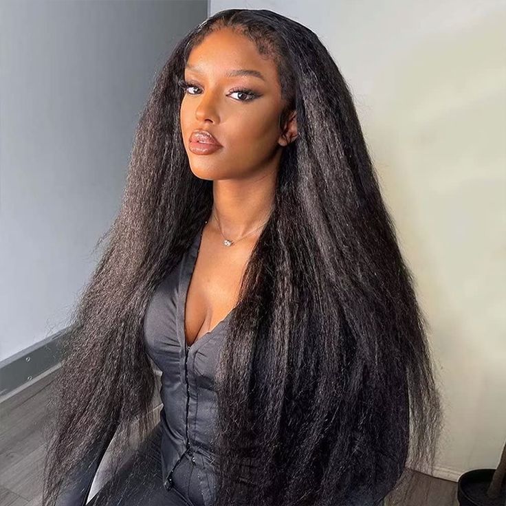 Eloisha Skinline 13x6 Lace front Wig HD Human Hair Kinky Straight 20"
