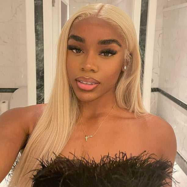 Eloisha Skinline Blonde 613 Silky Straight 13x6 Frontal Lace Glueless HD Lace Wig