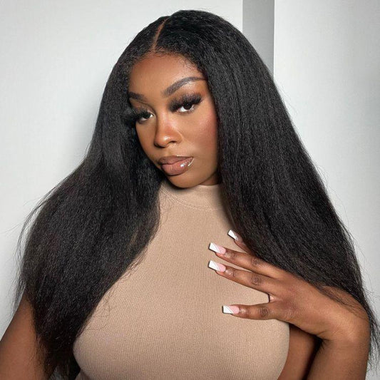 Eloisha Skinline 13x6 Lace front Wig HD Human Hair Kinky Straight 20"