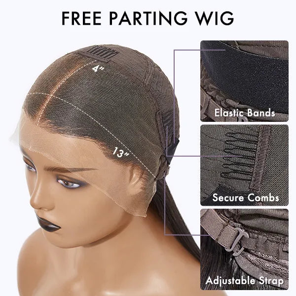 13x4 Premium HD Wig Straight Hair Lace Front Human Hair Wig 200%