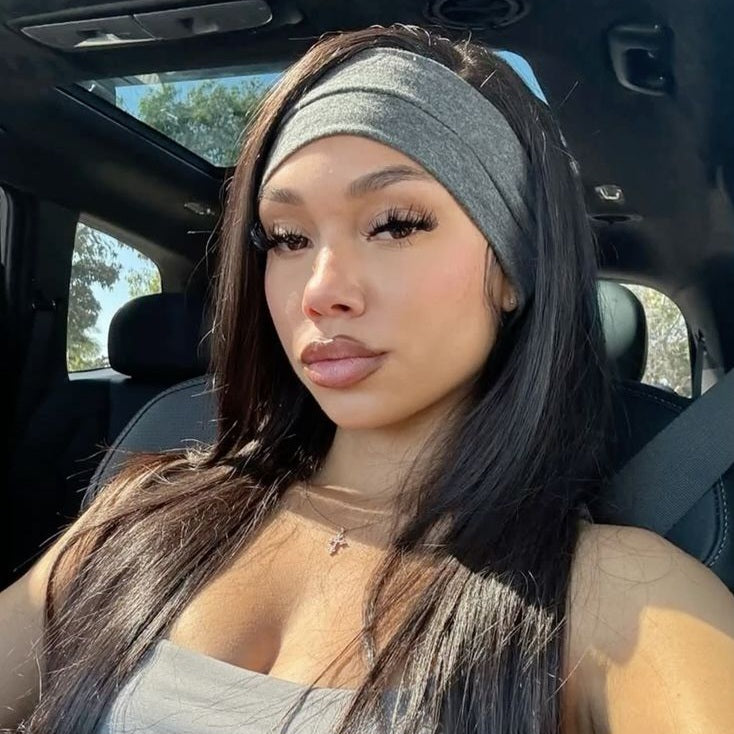 Natural Black Straight Headband wig 1 Sec-Instal 100% Human Hair Wig