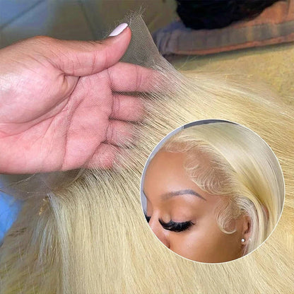 Eloisha Skinline Blonde 613 Silky Straight 13x6 Frontal Lace Glueless HD Lace Wig