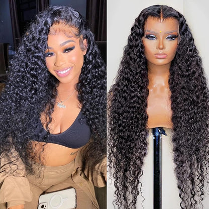 Eloisha Skinline 13x6 Lace front Wig Glueless HD Lace Wig  Human Hair Water Wave