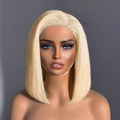 Eloisha 613 Blonde Straight BOB 13X6 Skinlike Real HD Lace Frontal Wig 200% Density