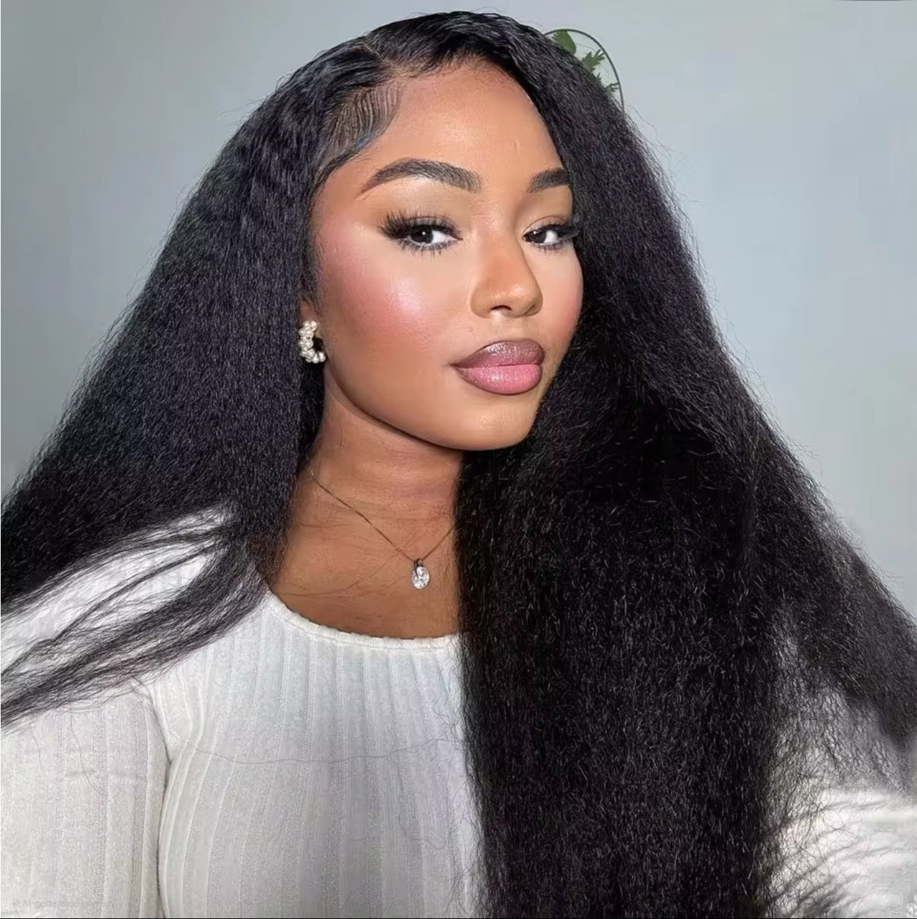 Eloisha Skinline 13x6 Lace front Wig HD Human Hair Kinky Straight 20"