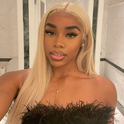 Eloisha Skinline Blonde 613 Silky Straight 13x6 Frontal Lace Glueless HD Lace Wig